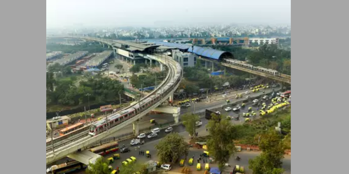 Exit 2 at Lal Qila Metro Station, New Delhi