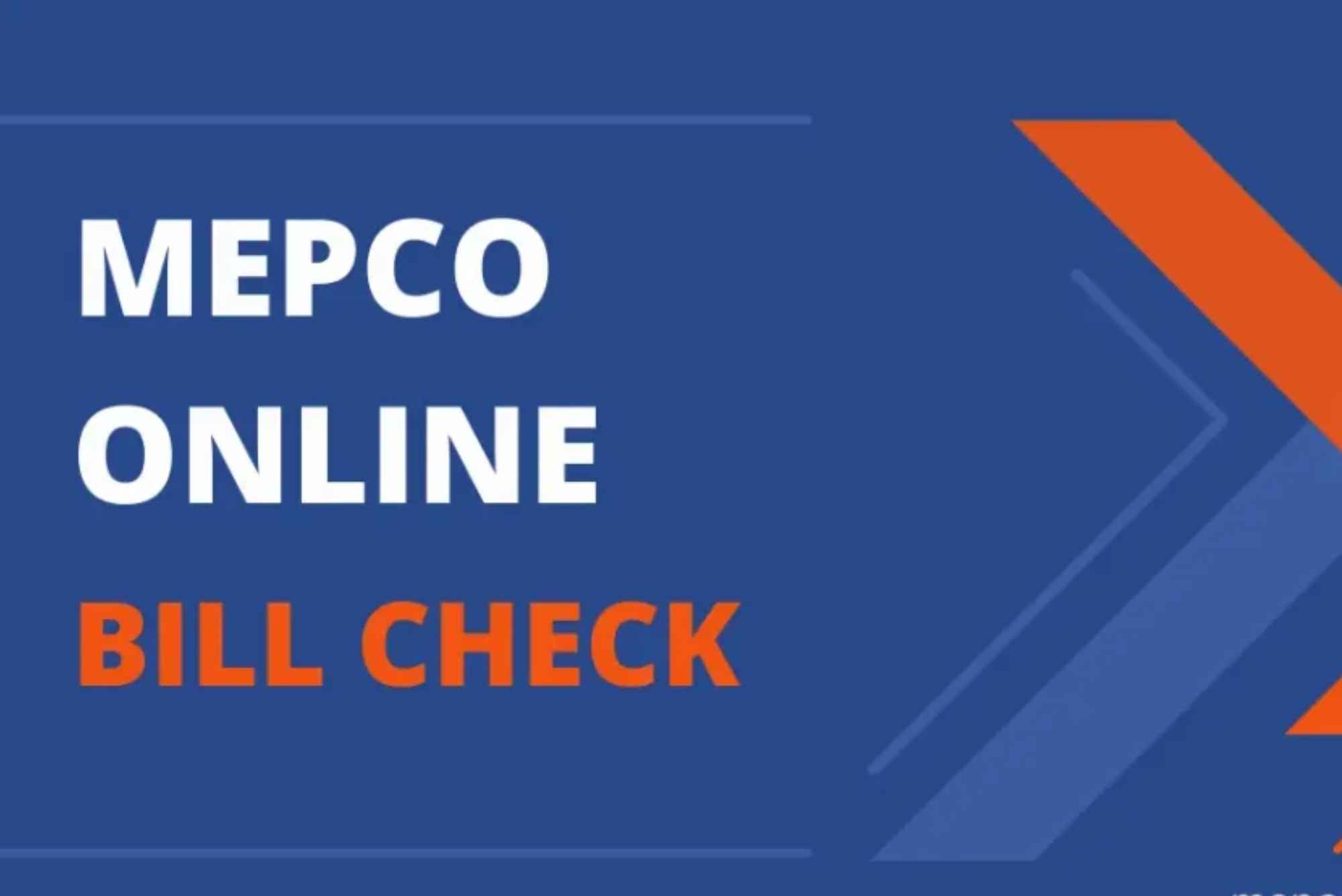 How It Works MEPCO Bill Check Online Pakistan
