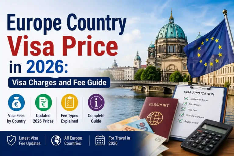 Europe Country Visa Price in 2026 Visa Charges and Fee Guide